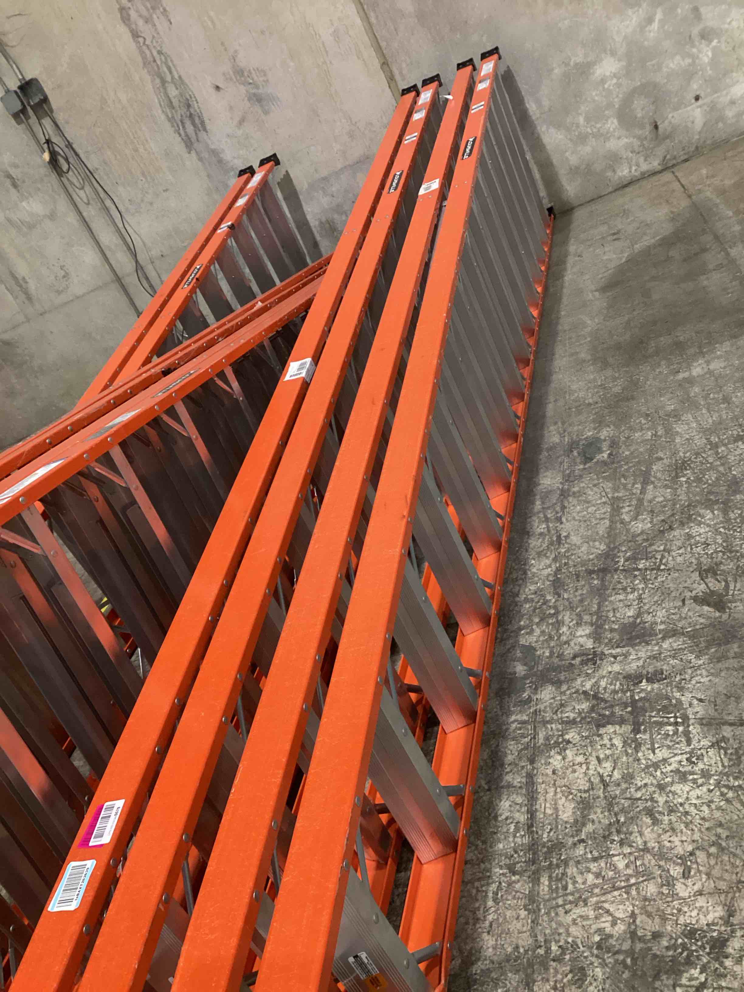 Condition photo showing As Is for Louisville Ladder FM1416HD Twin Front Stepladder, 16 Feet Front Ladder 16 feet