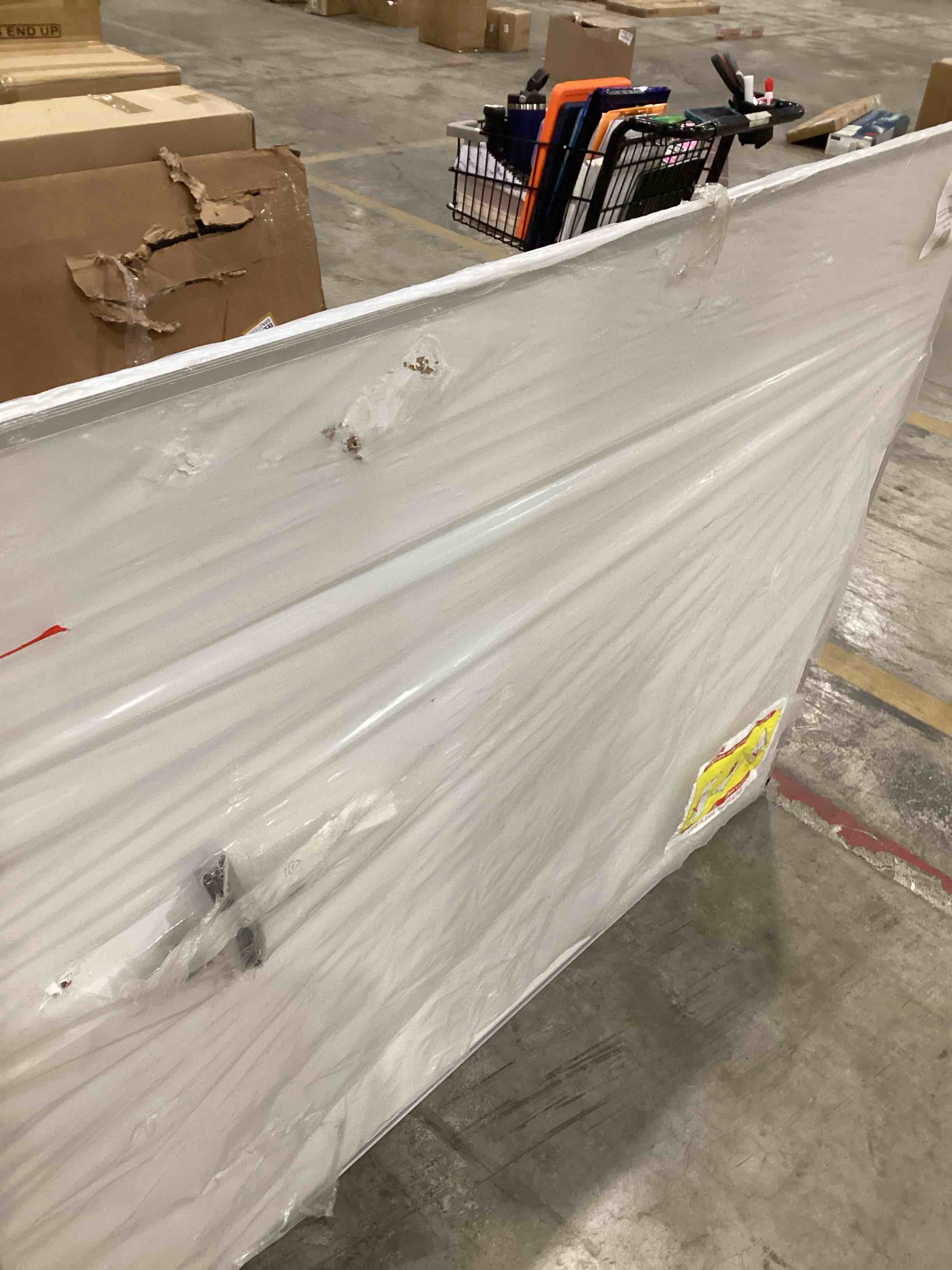 Condition photo showing As Is for VIZ-PRO Large Cork Bulletin Board, e for School, Office, and Home