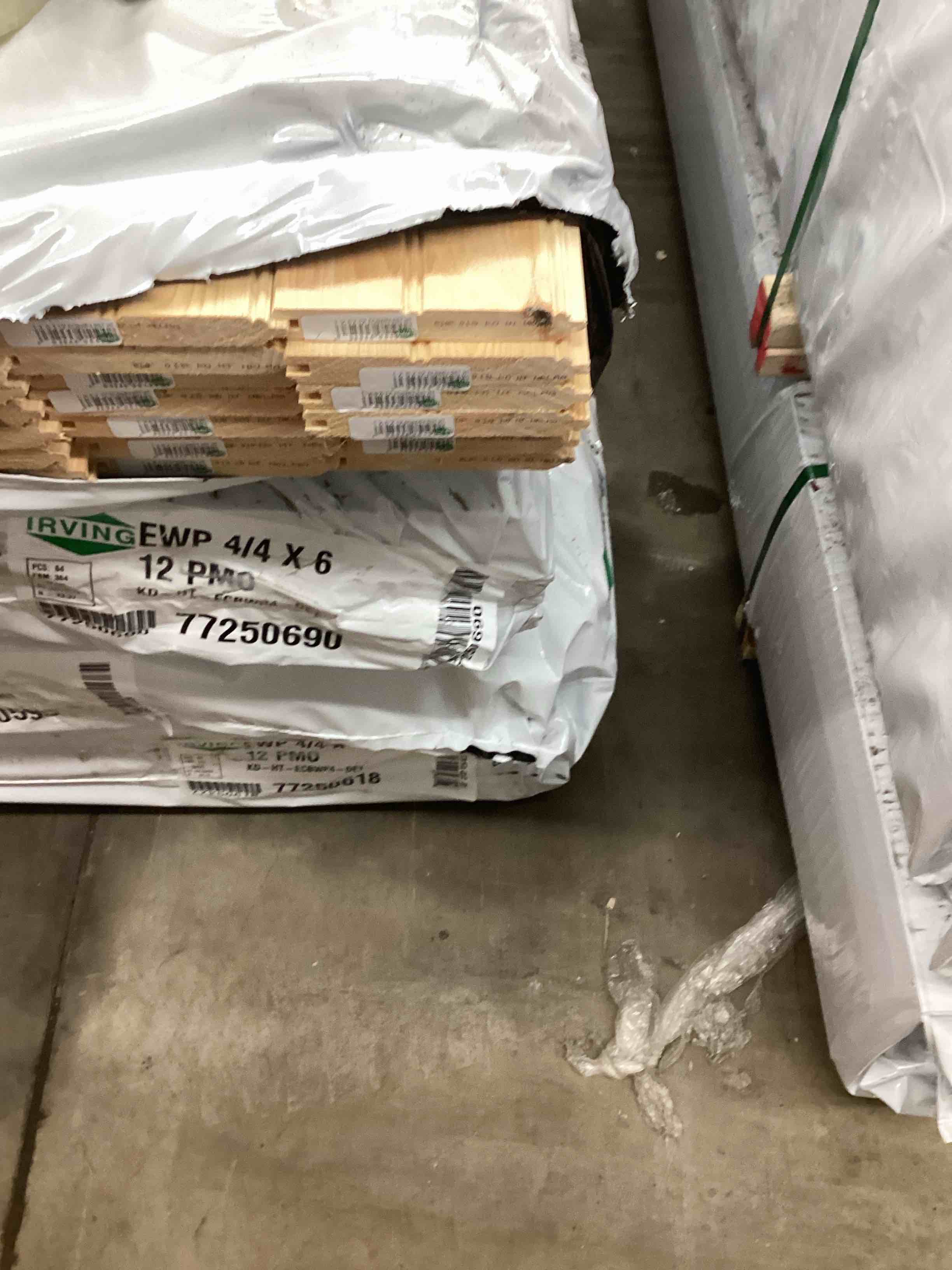 1”x6”x12’ Eastern White Pine Unfinished Tongue and Groove, PMO