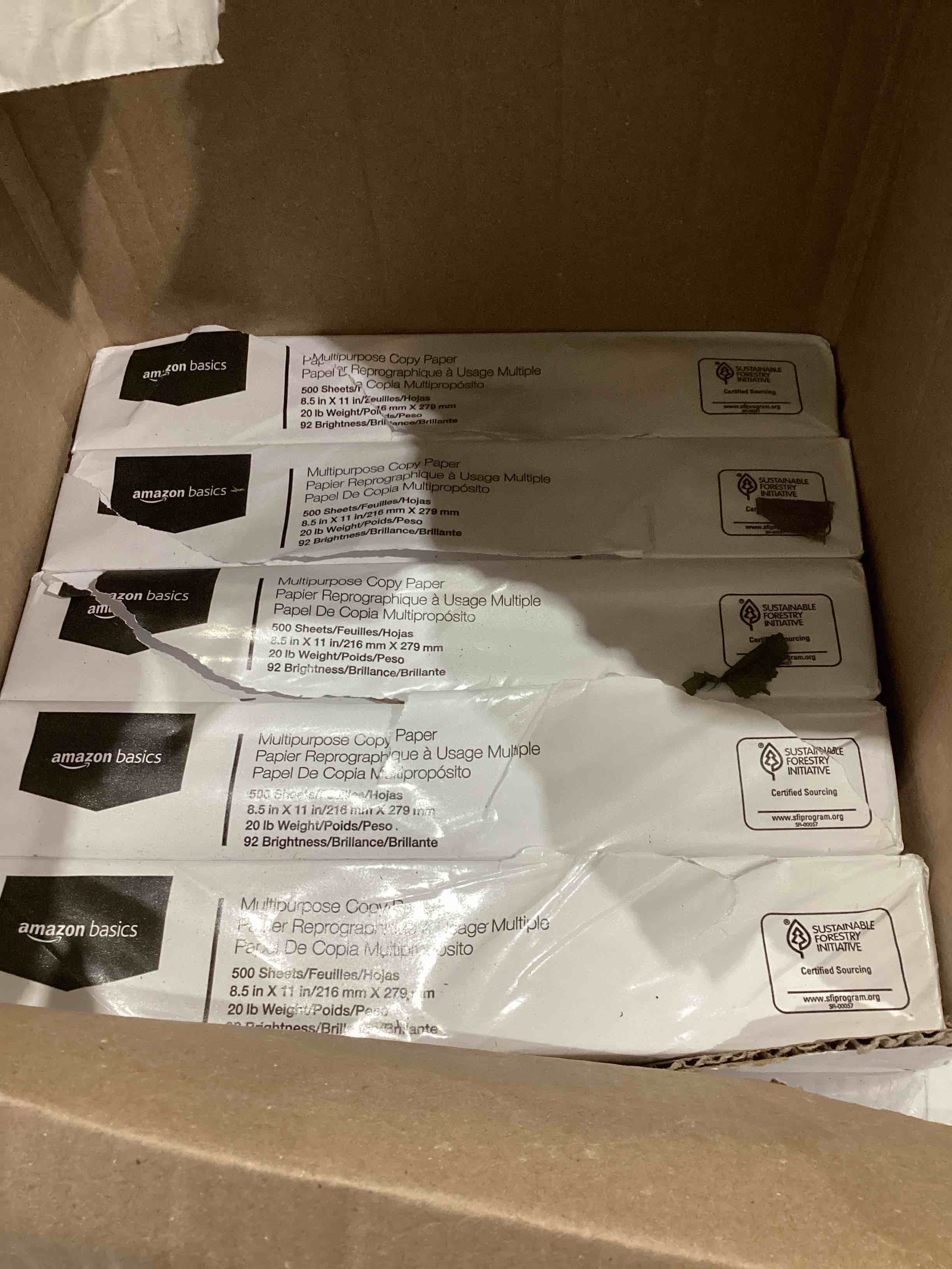 Condition photo showing As Is for Amazon Basics Multipurpose Copy Printer Paper, 8.5" x 11"