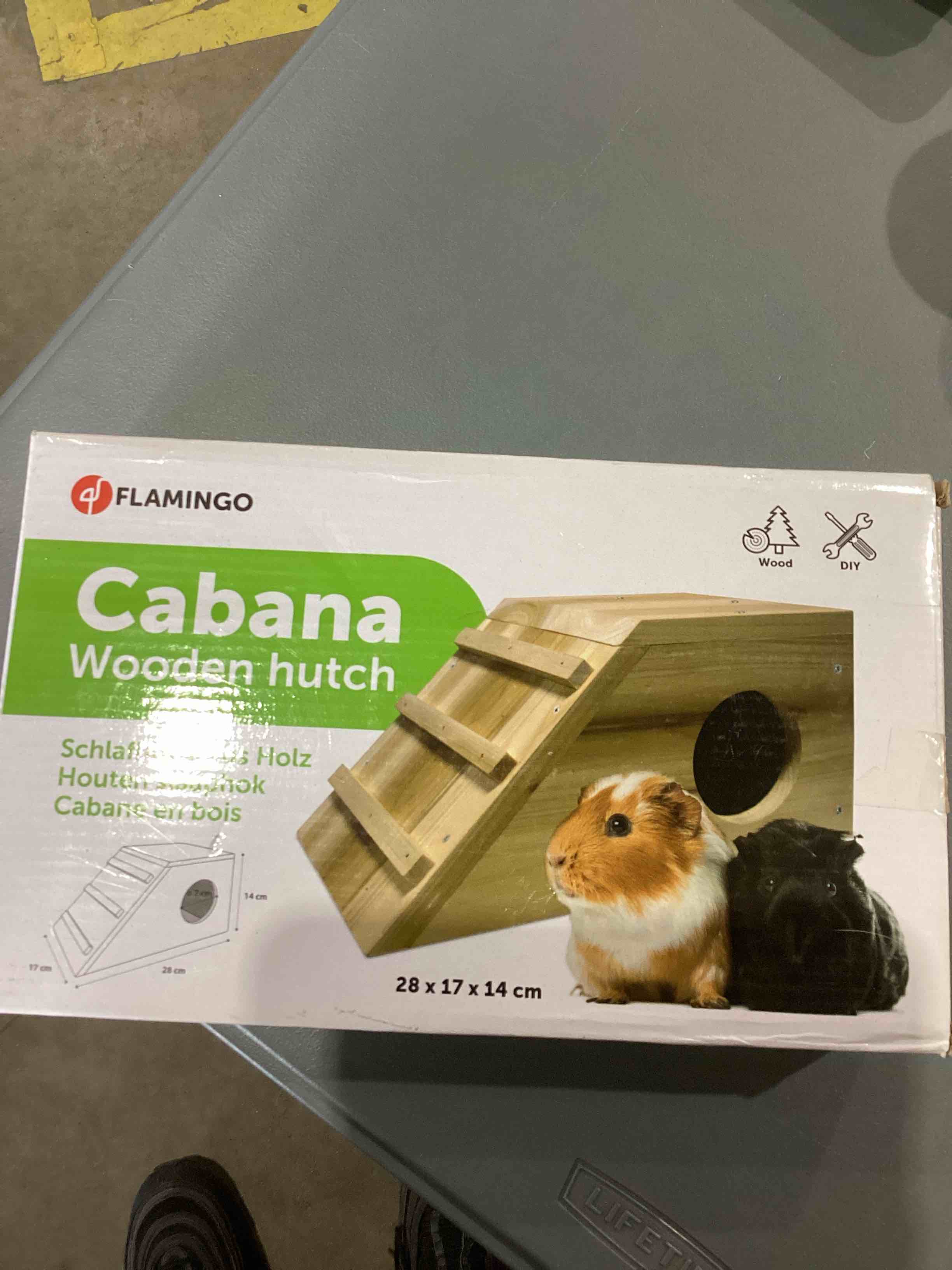 Condition photo showing New/Like New for Flamingo cabana wooden hutch 