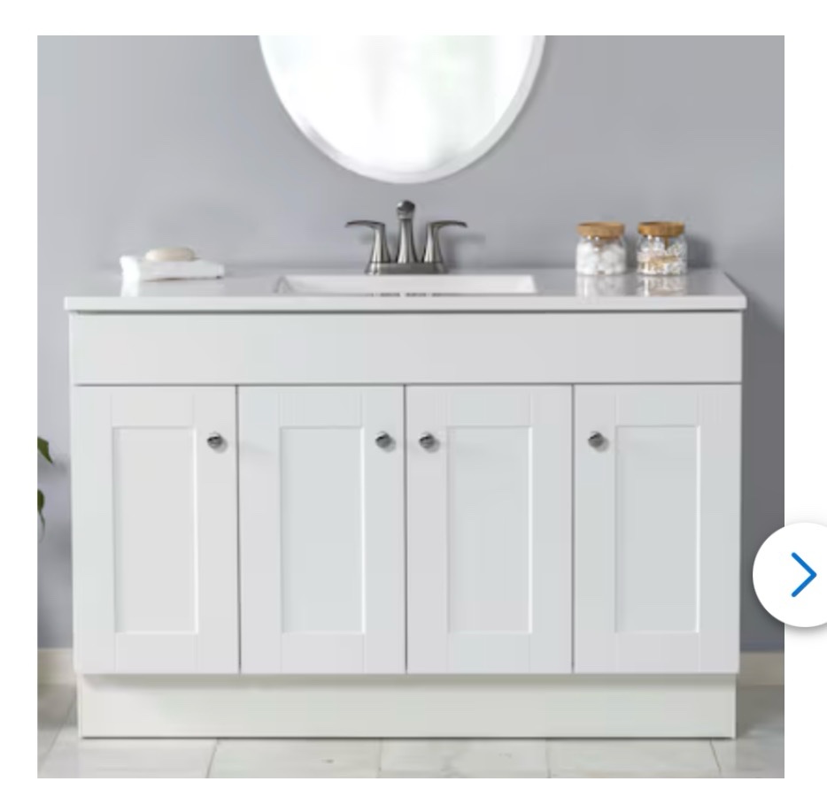 Project Source 48 in vanity with cultured marble top