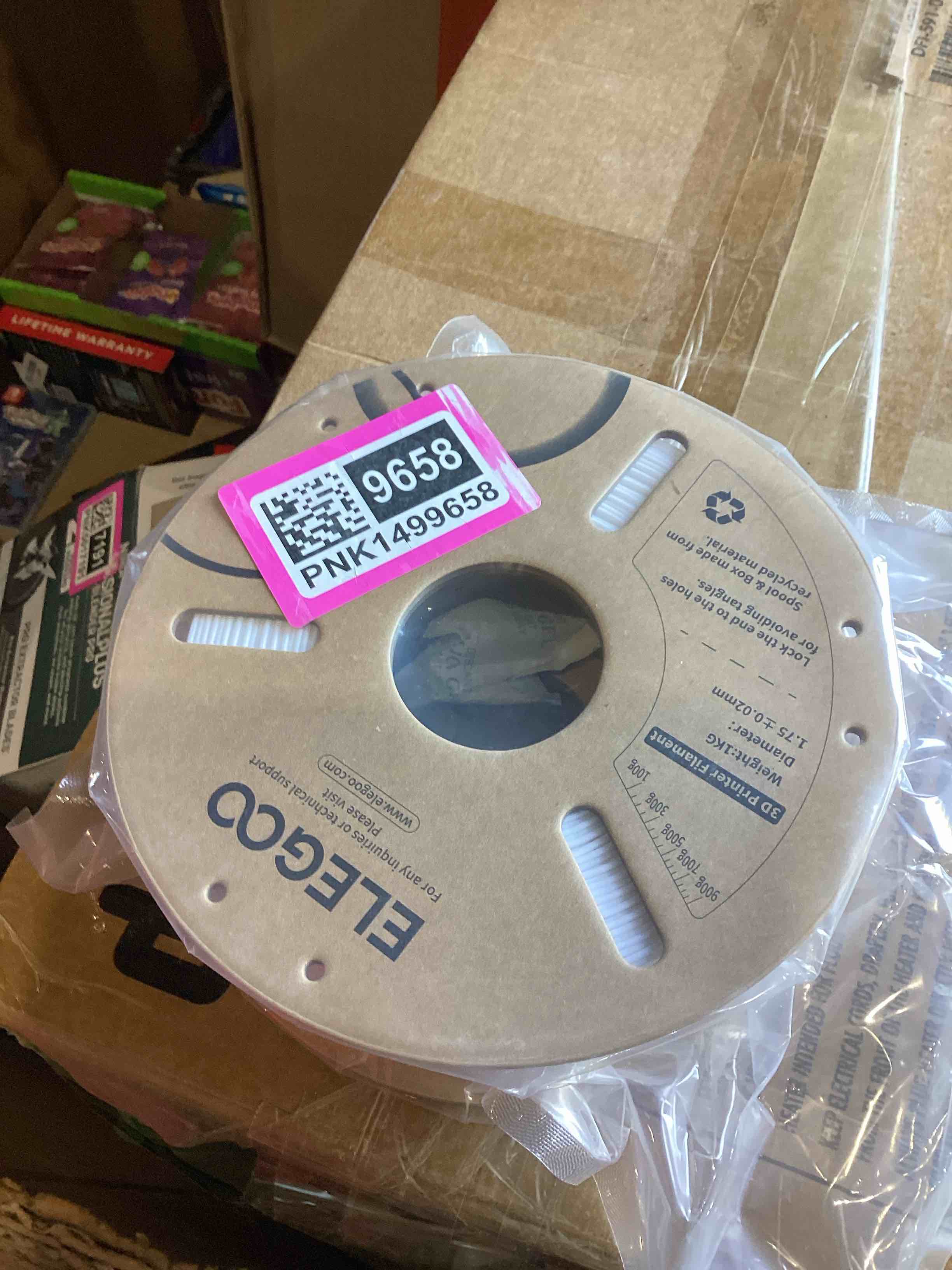 Condition photo showing New/Like New for elegoo 3d printer filament . weight : 1kg. diameter: 1,765 +- 0,02 mm