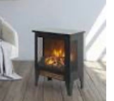 electric fireplace heater with metal cabinet black mesh panel 