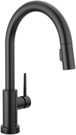  single handle pull down sprayer kitchen faucet in matte black
