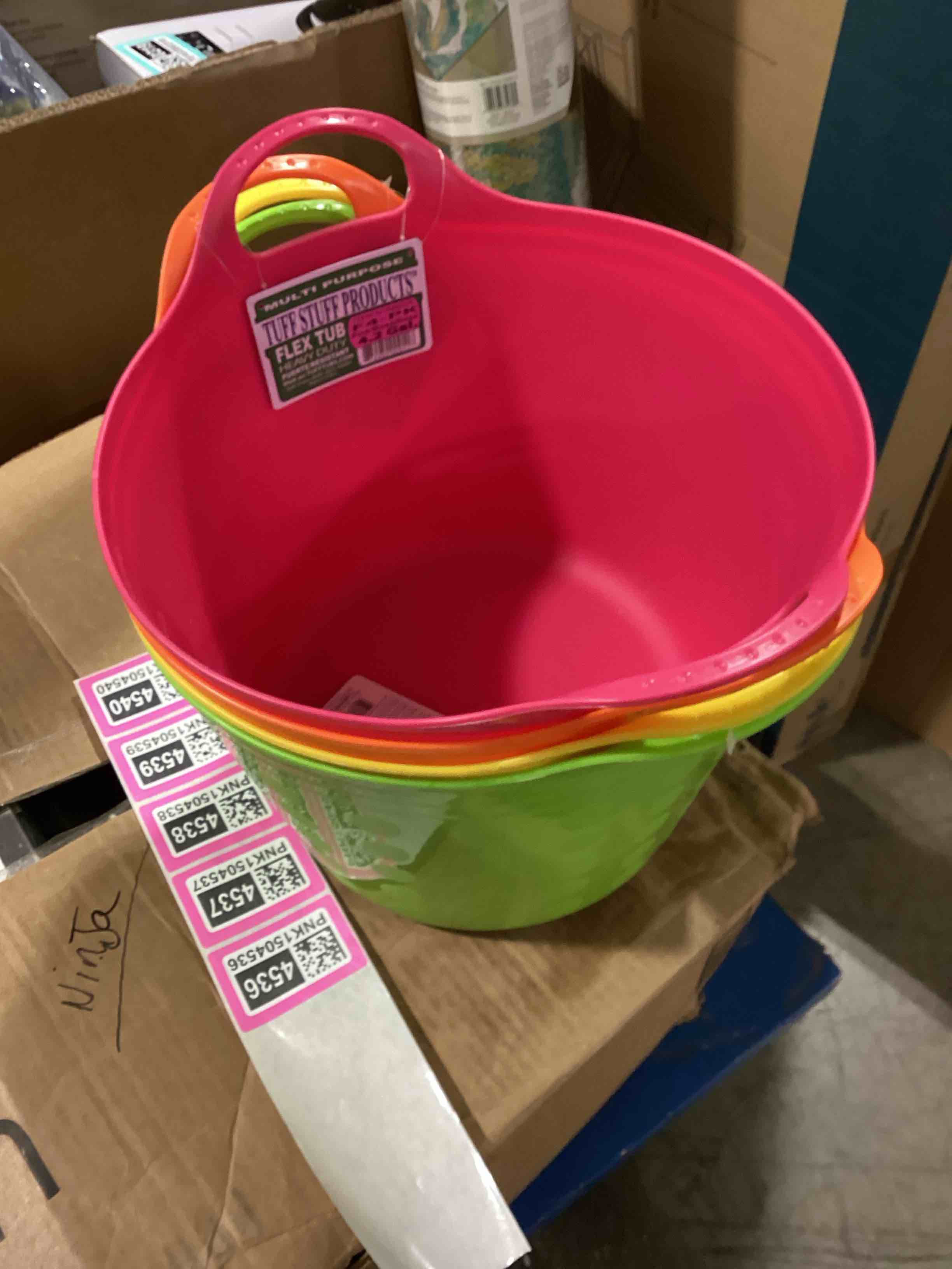F4-pk Pink 4.2gal Tuff Flex Tub, Tuff Stuff Products, Each, Ea, Multi-purpose. V