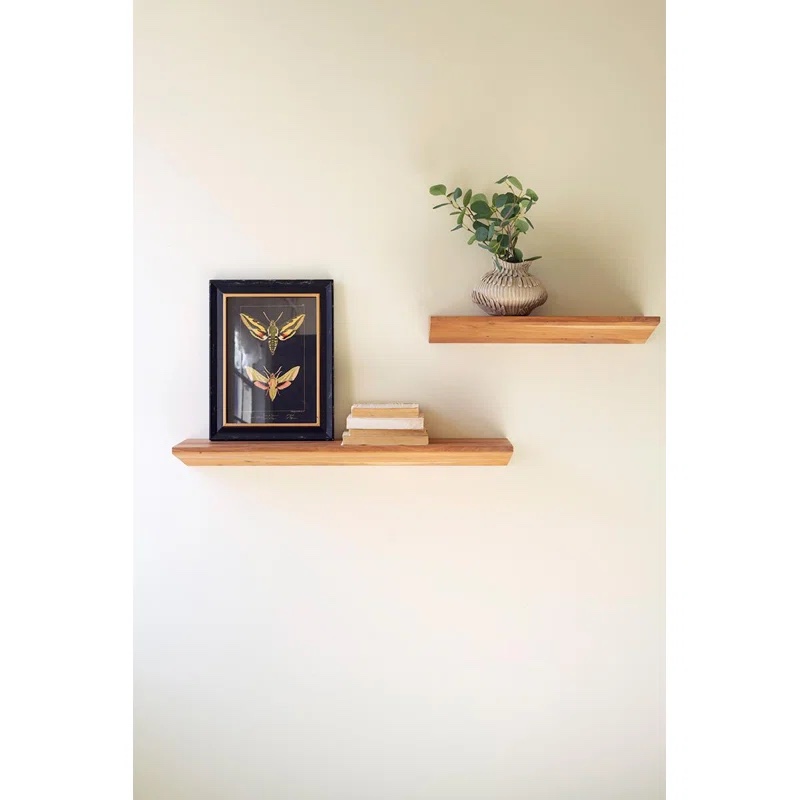 Linford 2 Piece Wood Floating Shelf