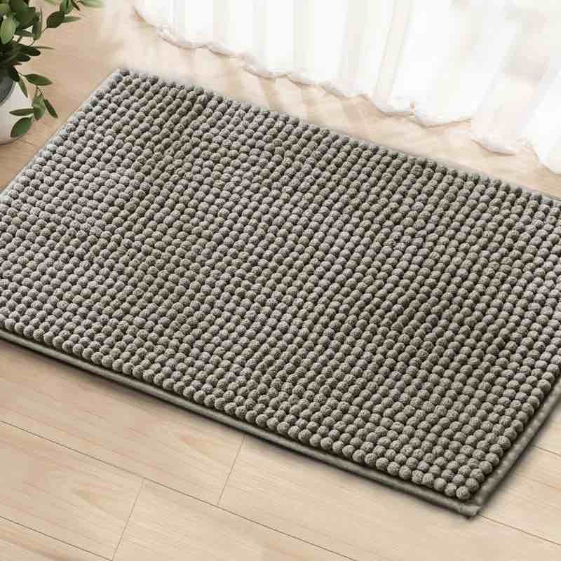Azriah Luxury Chenille Super Soft Absorbent Microfiber Rectangle Non-Slip Bath Rug