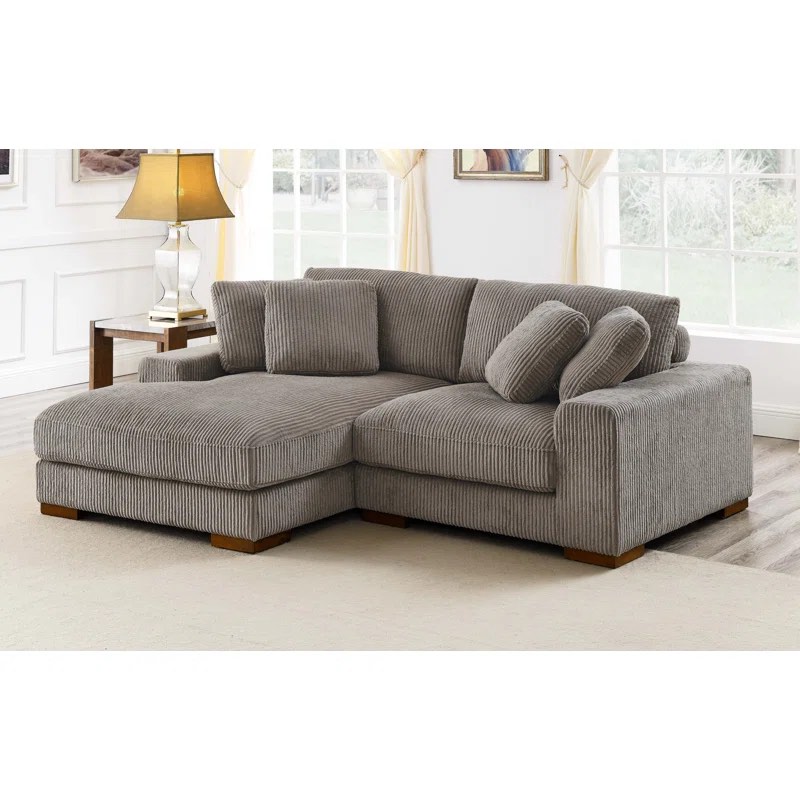 2 - Piece Corduroy Sectional (INCOMPLETE)