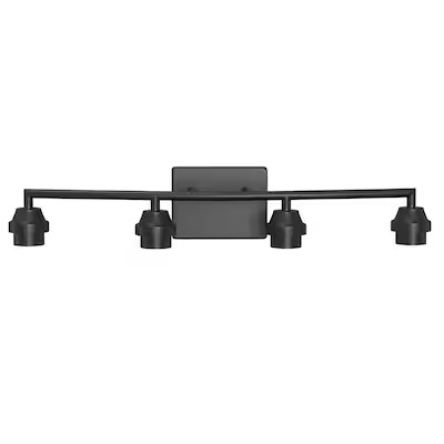 100+ bought last week Style Selections 26.75-in 4-Light Matte Black Transitional Vanity Light