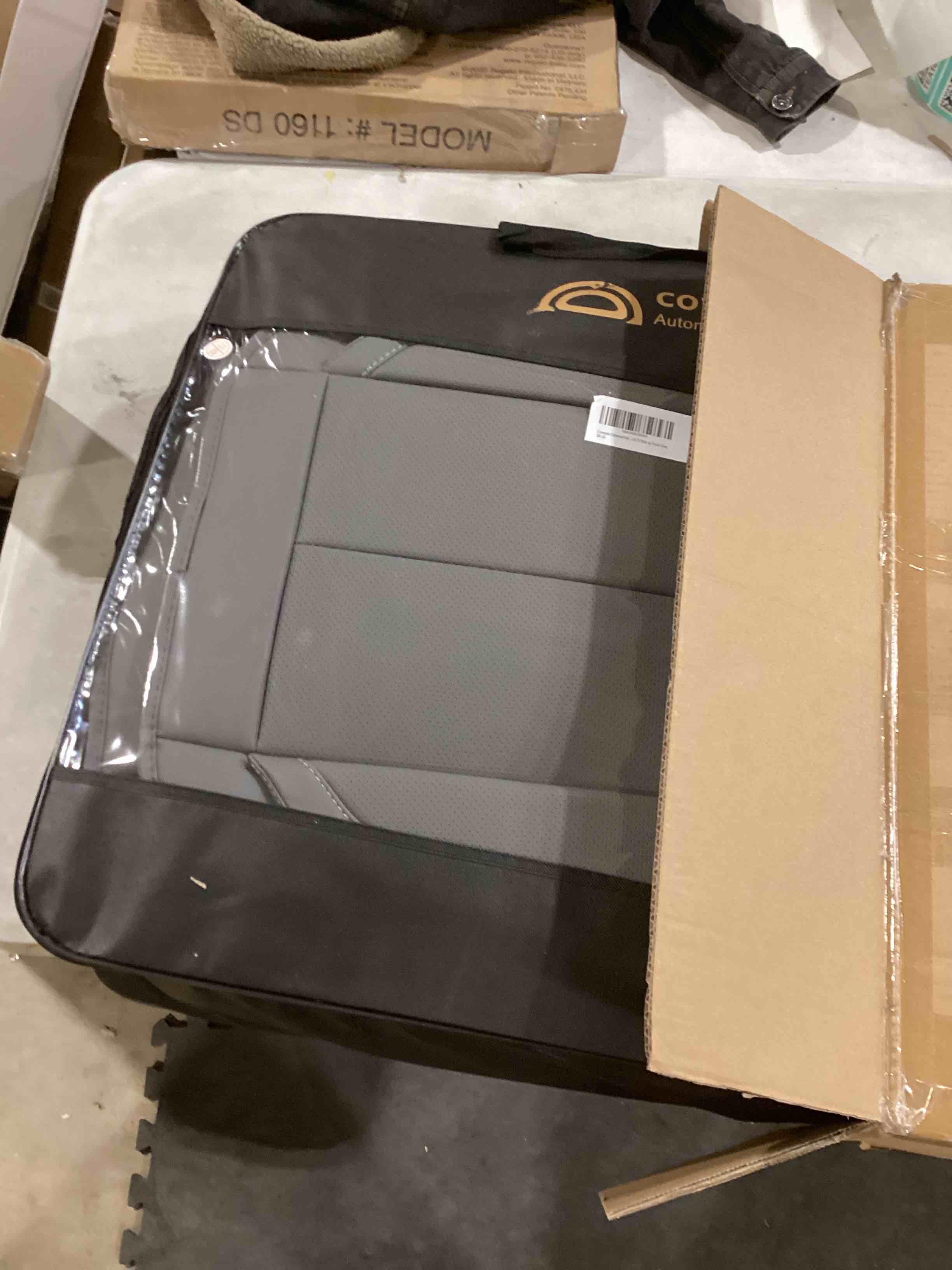 Coverado Universal Seat Covers Front, 2-Pack Universal Seat Covers for Cars, Waterproof Nappa Leather Car Seat Covers with Head Pillow, Auto Protectors Fit for Most Sedans SUV Pick-up Truck-Gray