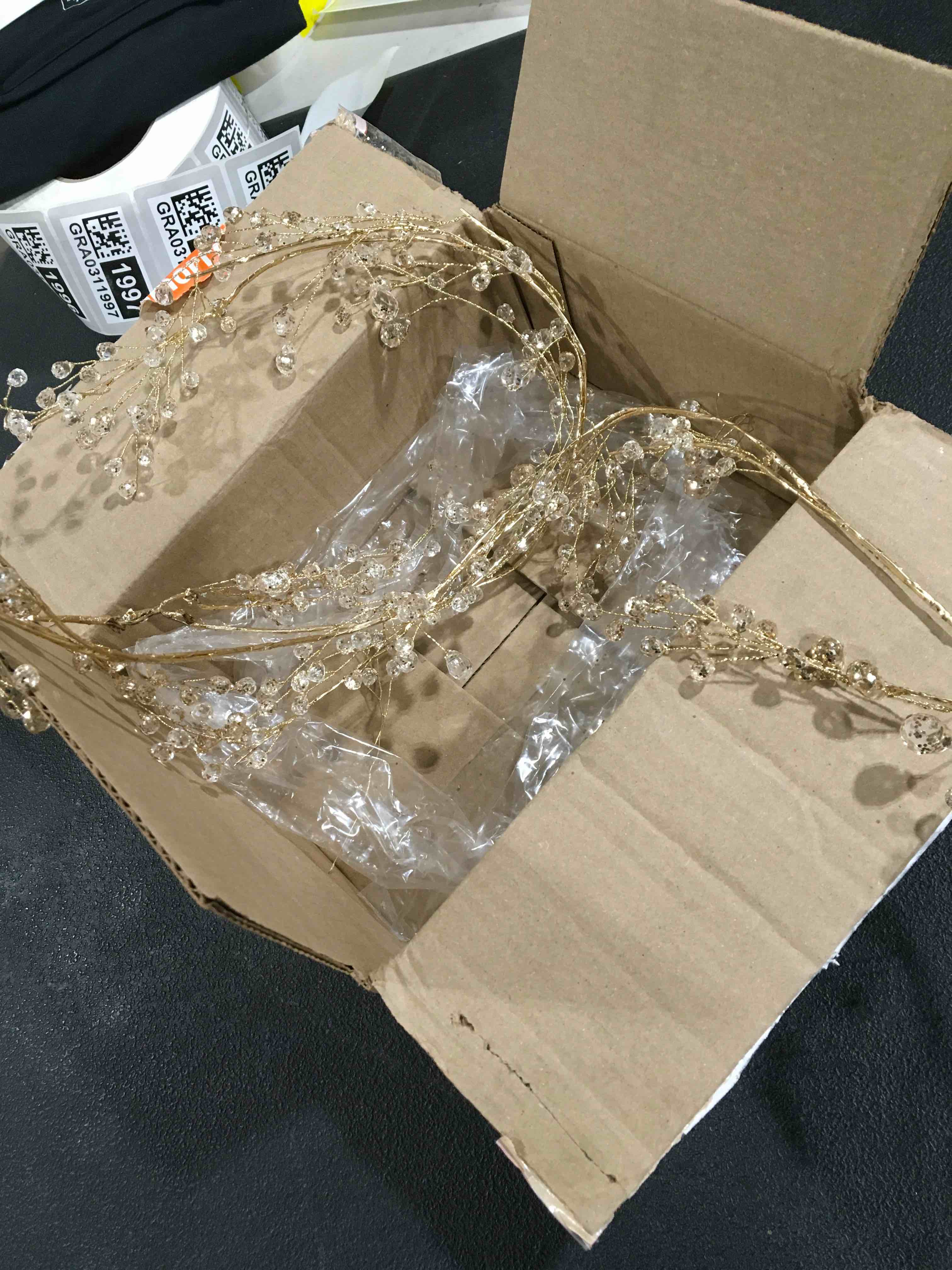 Christmas garlands gold