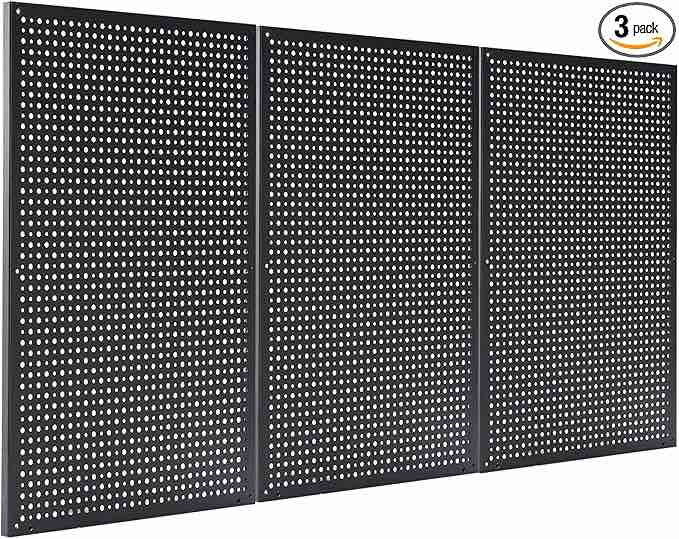 garage storage pegboard rack, 3 pack
