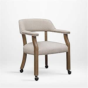 Millstone Beige Sand Fabric Upholstered Caster Game Chair