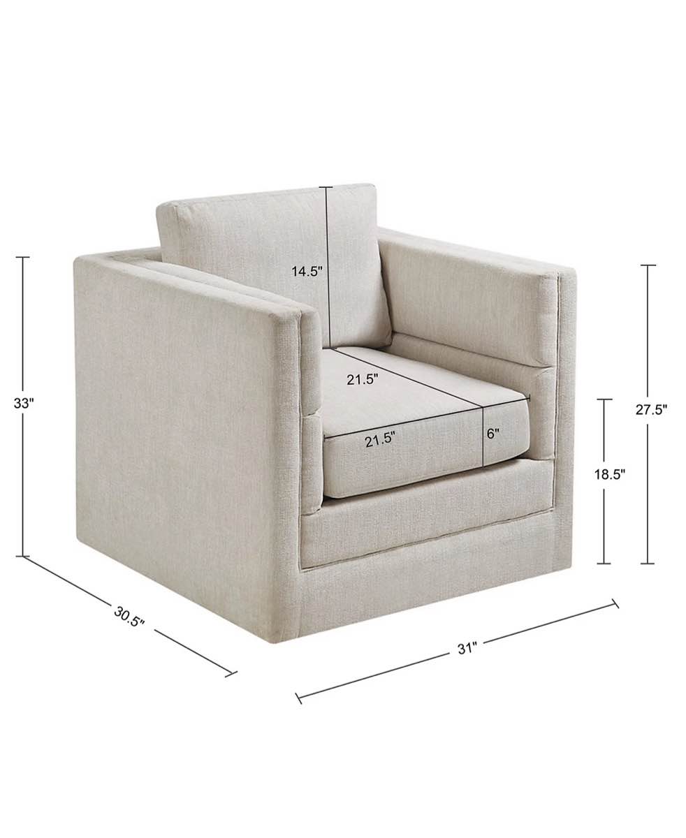 Martha Stewart Osborne 360 Degree Upholstered Swivel Chair