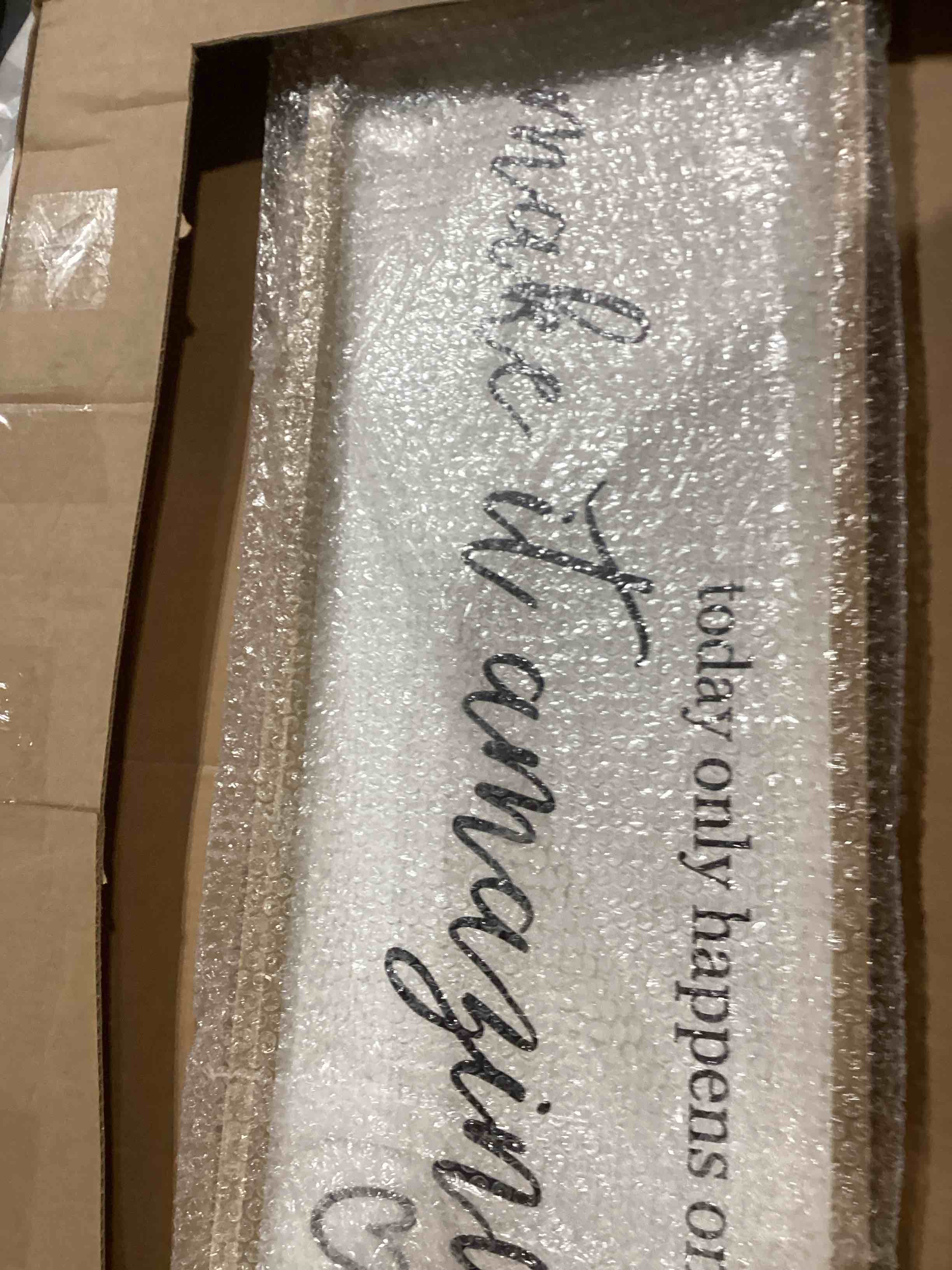 Farmhouse Sign Today only happens once make it amazing Wall Art Farm Sign Wood Framed Home Farmhouse Distressed Sothern Charm Home Decor (10.5" x 27")