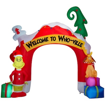Grinch Dr Seuss's 10.6-ft Lighted Dr. Seuss The Grinch Christmas Inflatable Archway