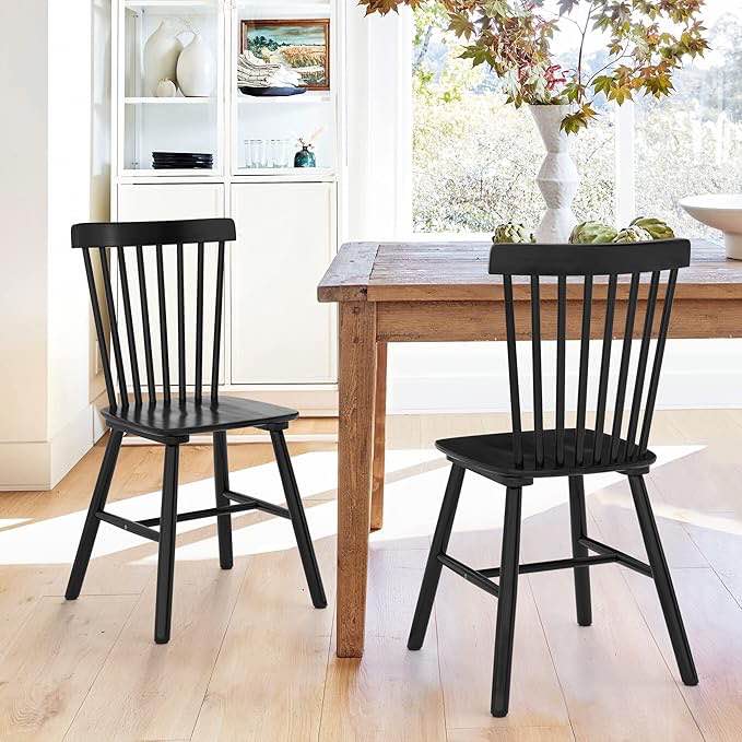 Lue Bona Winnie Series Set of 2 Dining Chairs Black
