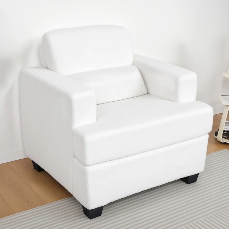 Audren 38'' Upholstered Tufted Armchair and Storage Ottoman