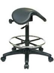 Work Smart Adjustable Saddle Seat Backless Drafting Stool [ST205]