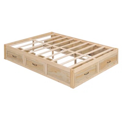 Platform Bed with 6 Storage Drawers