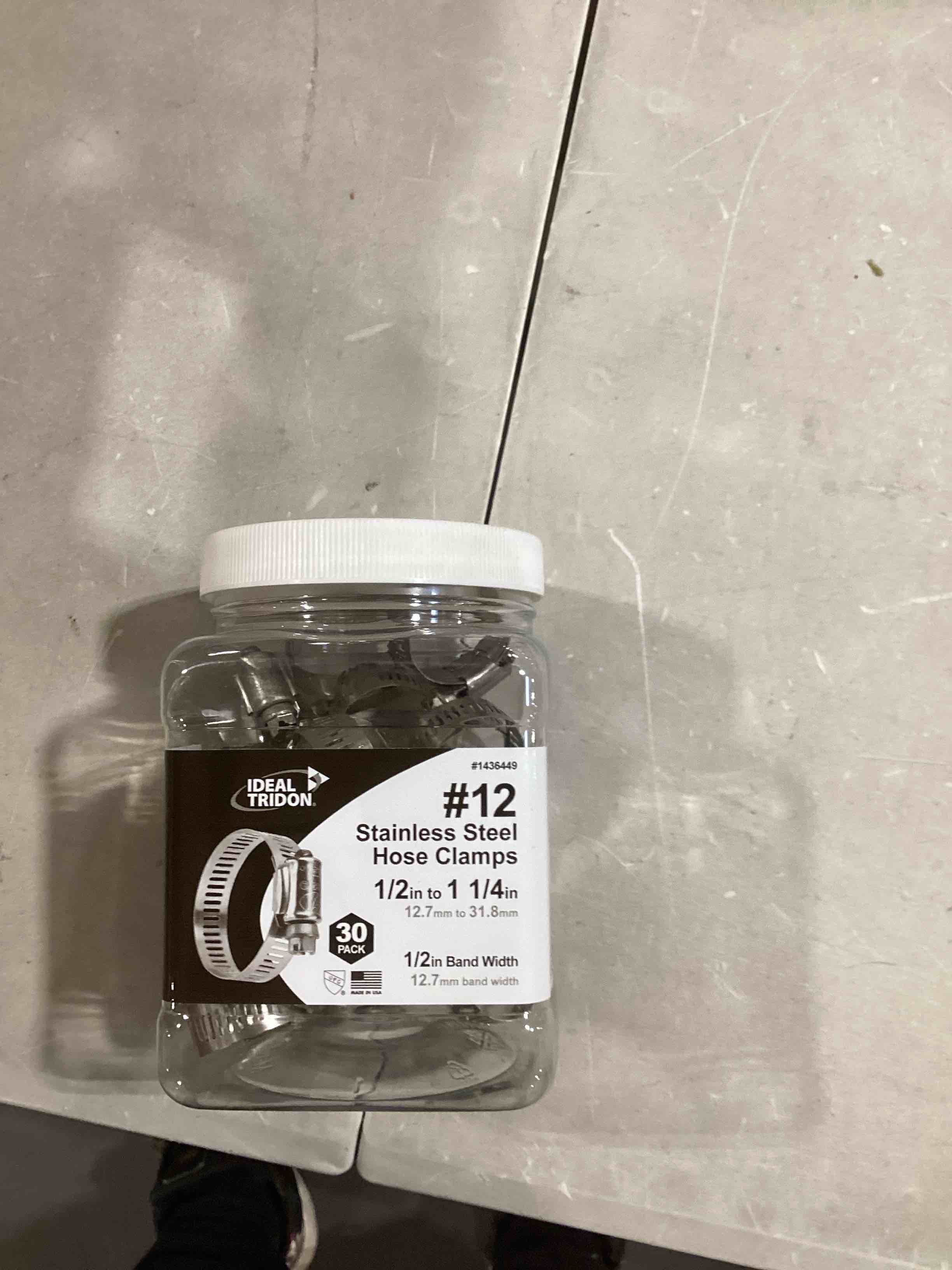 Ideal-tridon 30-pack 1/2 In To 1-1/4 In Stainless Steel Hose Clamp 12 Made Usa