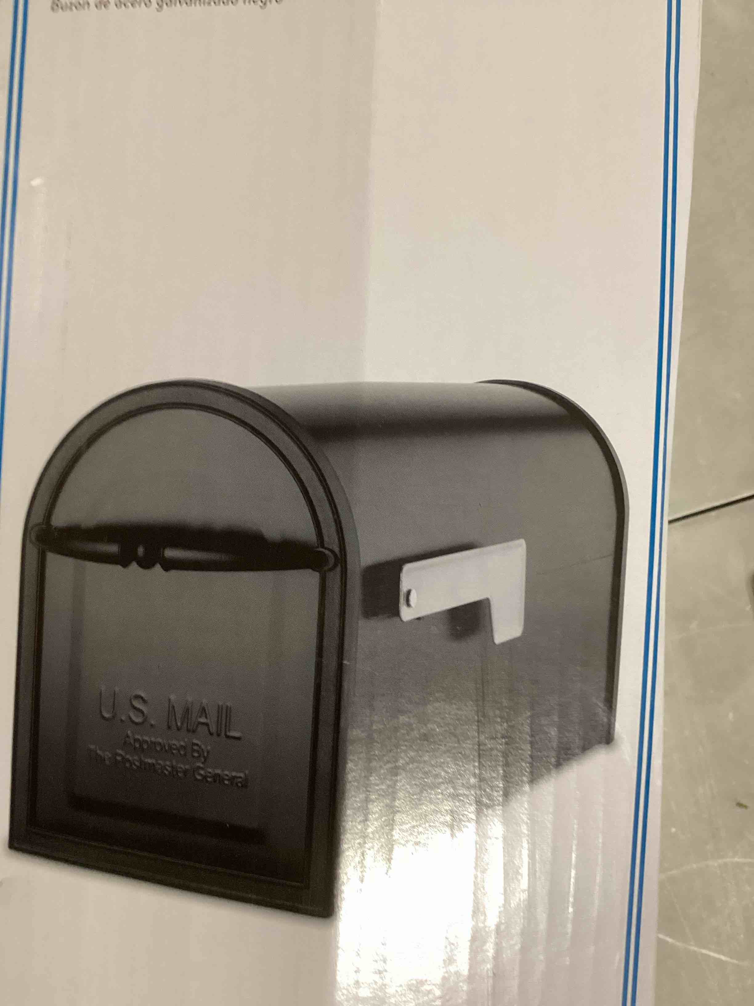 Architectural Mailboxes 6-5/8-in x 8-3/4-in Metal Black Post Mount Mailbox