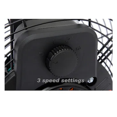  Utilitech 20-in 120-Volt 3-Speed High Velocity Indoor Black Floor Fan