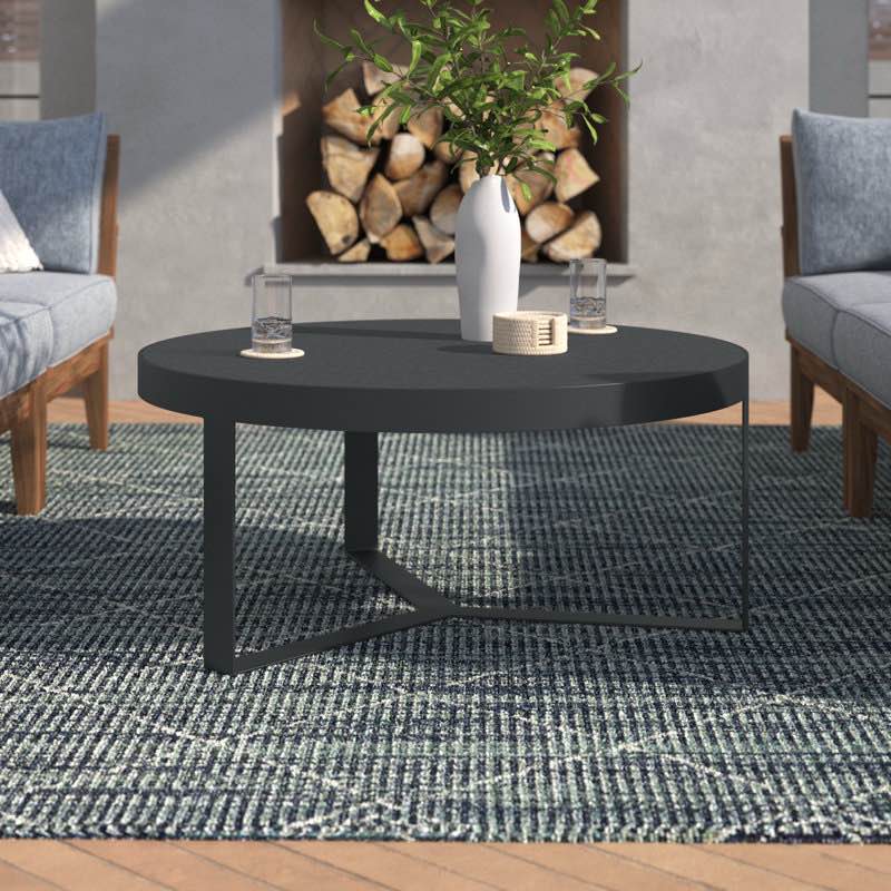 Megara Round Concrete Outdoor Coffee Table