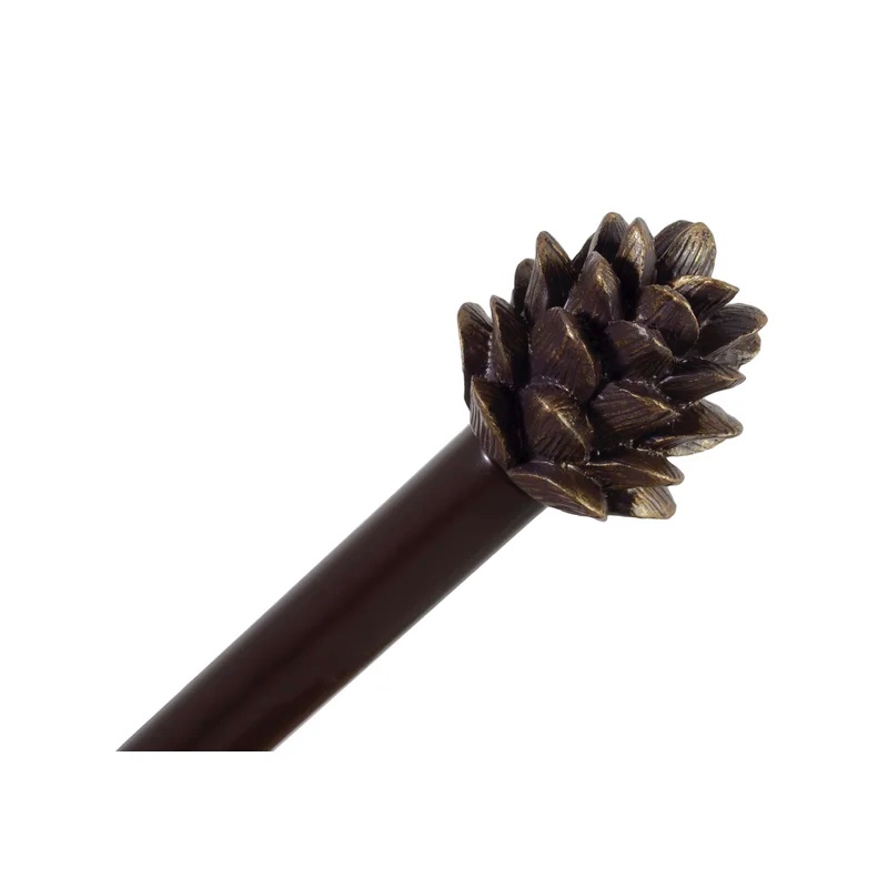 Waco pinecone adjustable 0.75 single curtain rod