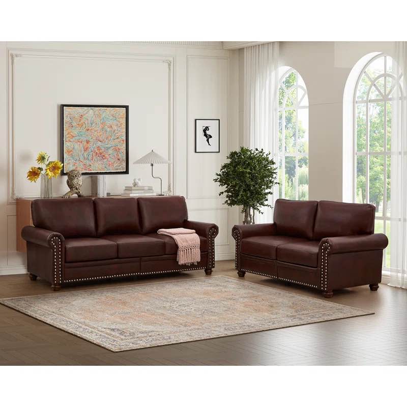 Puaina Faux Leather Living Room Set