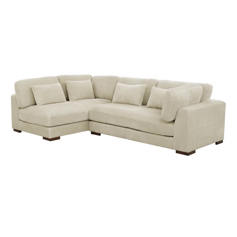 Basilius 2 - Piece Corduroy Sectional