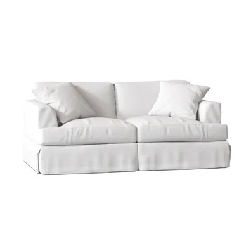 Lucia Recessed Arm Slipcovered Loveseat