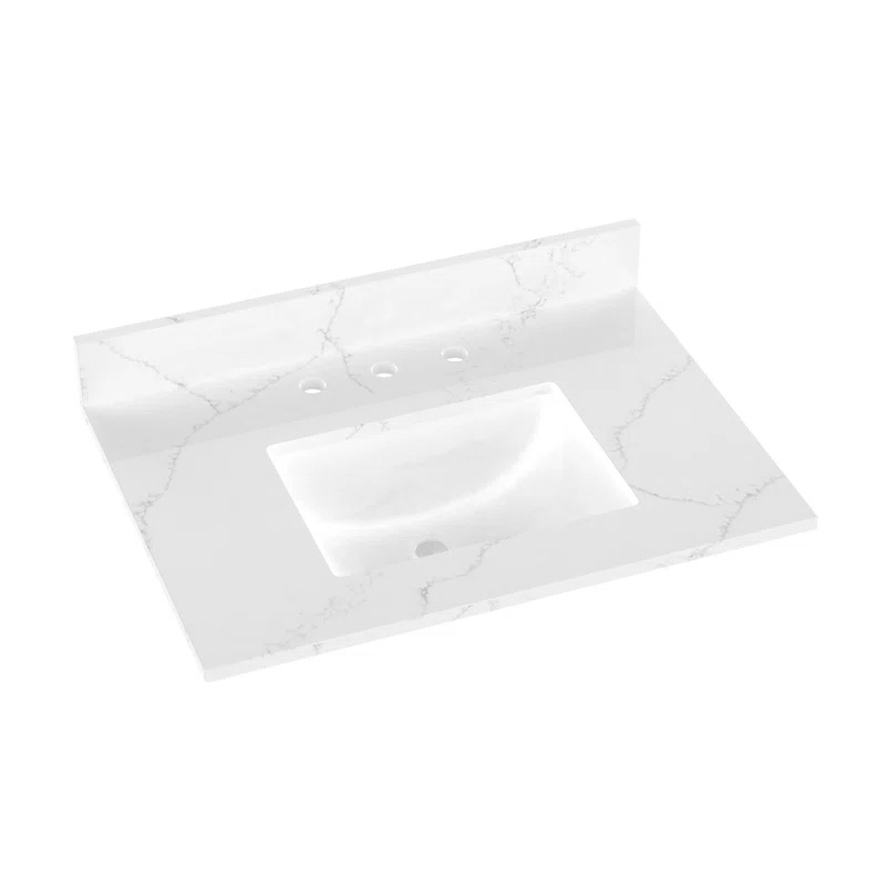 31" Quartz Single Bathroom Vanity Top 
