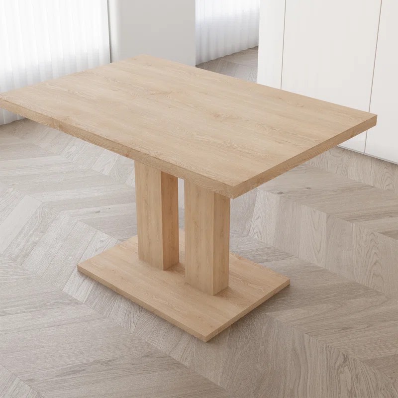 Mekeshia Double Pillar Rectagular Dining Table