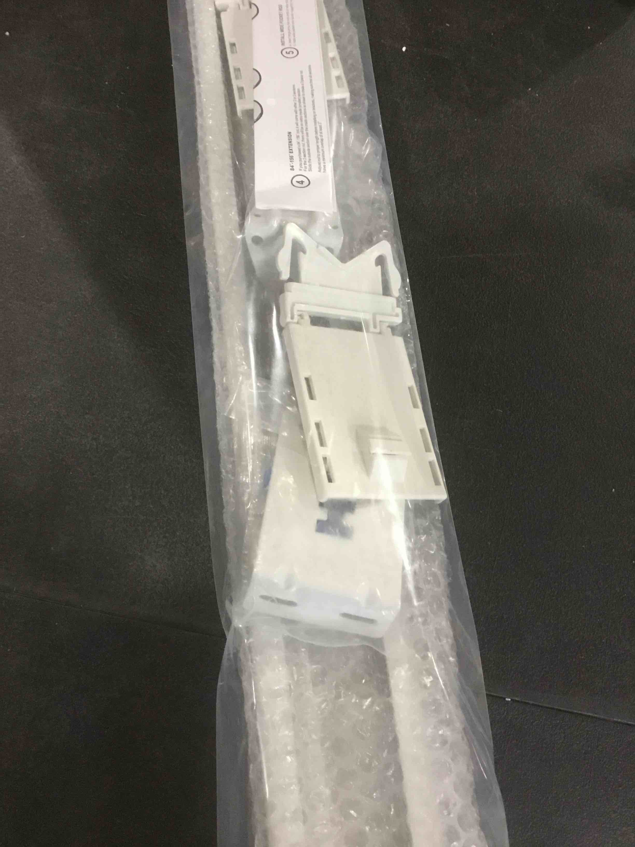 Shanell White Adjustable Single Curtain Rod