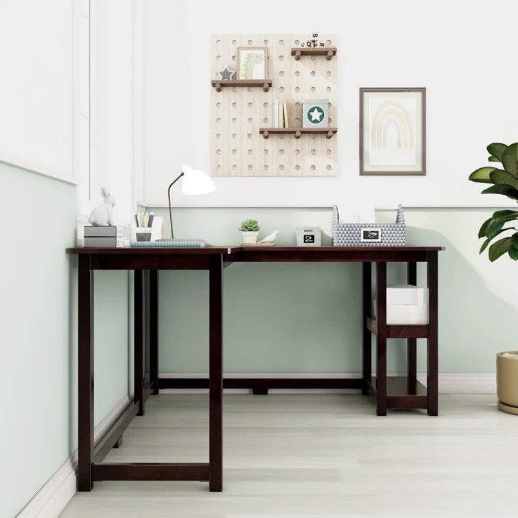Peytin Corner Desk W/ Shelves