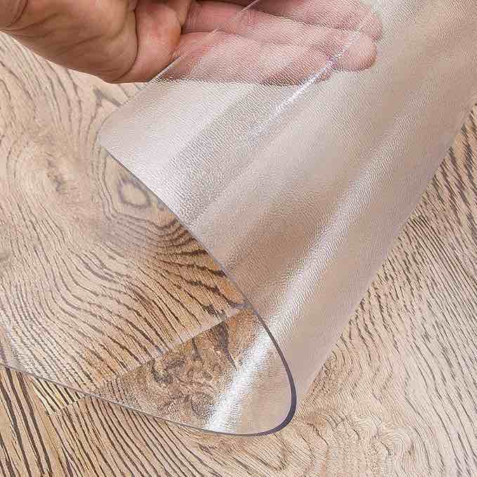 Table Protector Thick Plastic Table Cover, Waterproof PVC Clear Table Cover Protector, Desk Protector Mat, Writing Desk Pad for Desktop, Coffee & Dining Room Table