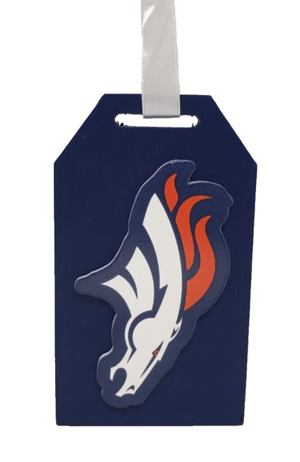 case of 144 Team Sports America Denver broncos Team Logo Gift Tag Ornament