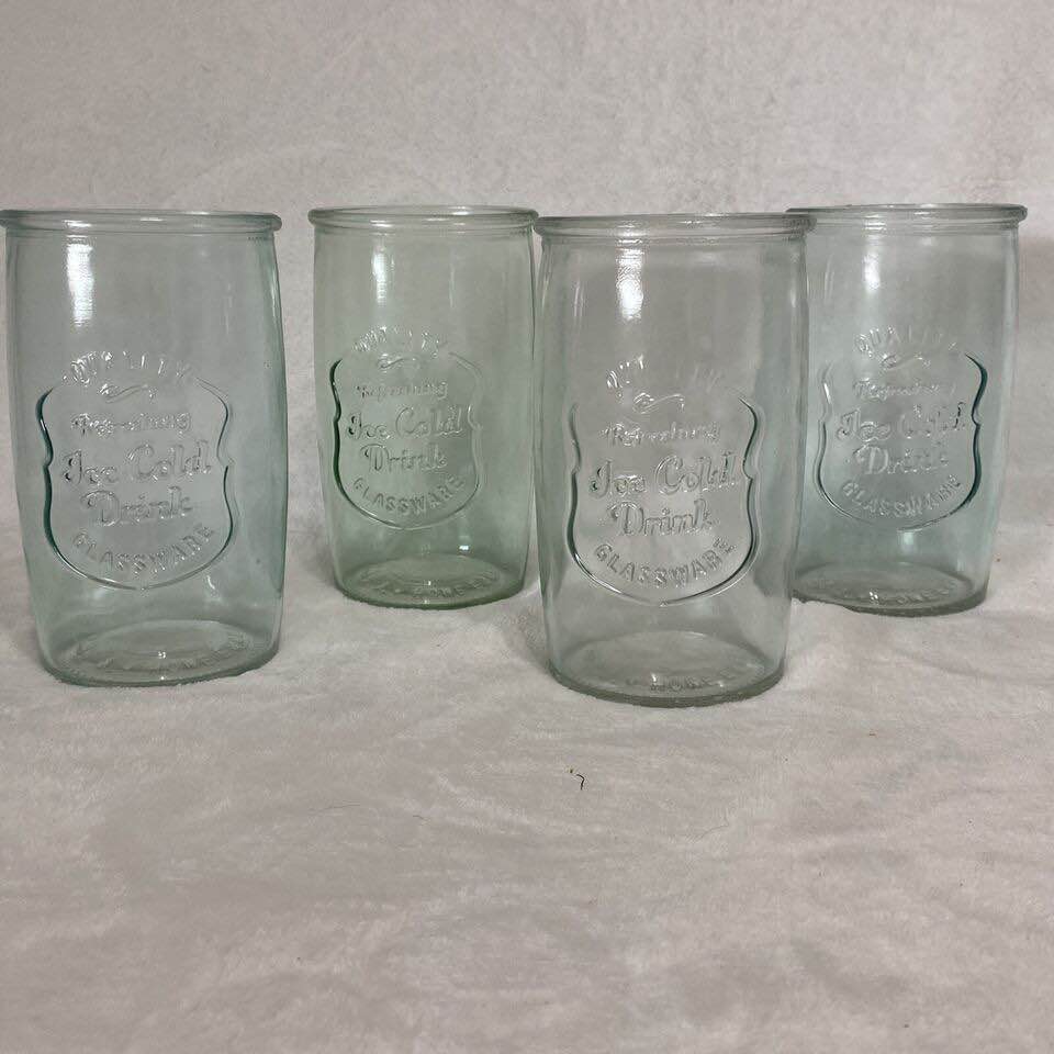 Glassware, Ice Cold Drinking Glasses Set of 4 – 20 Oz Vintage