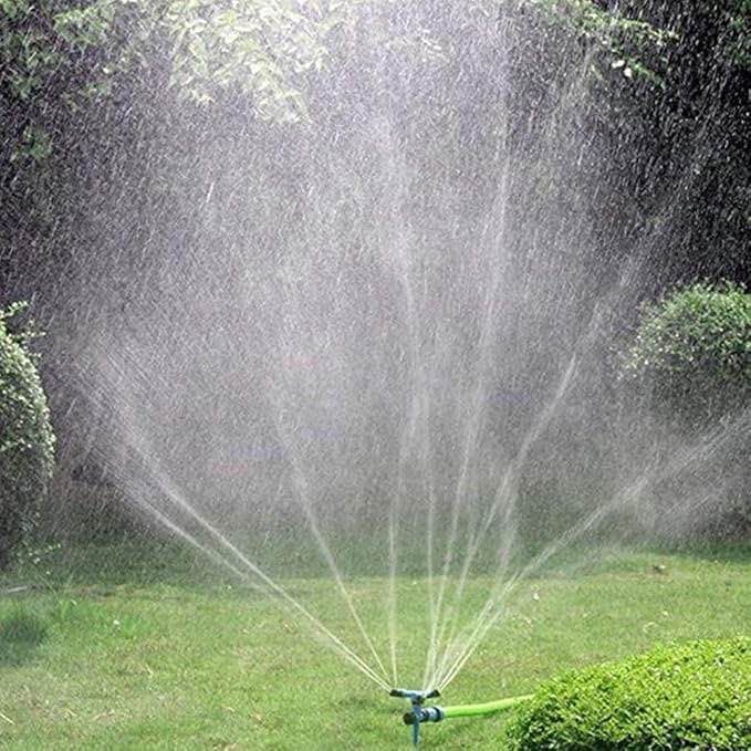 Garden Sprinkler, 360 Degree Rotating Lawn Sprinkler Large Area Coverage - Adjustable, Weighted Gardening Watering System