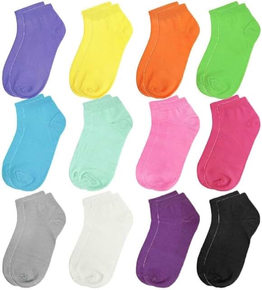 Assorted lot of socks((all are various colors and sizes))