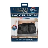 Copper Fit Unisex Rapid Relief Back Support Brace with Hot/Cold Therapy  Adjustable