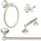 4-Piece Bathroom Hardware Accessory Set With 24" Towel Bar - Satin Nickel