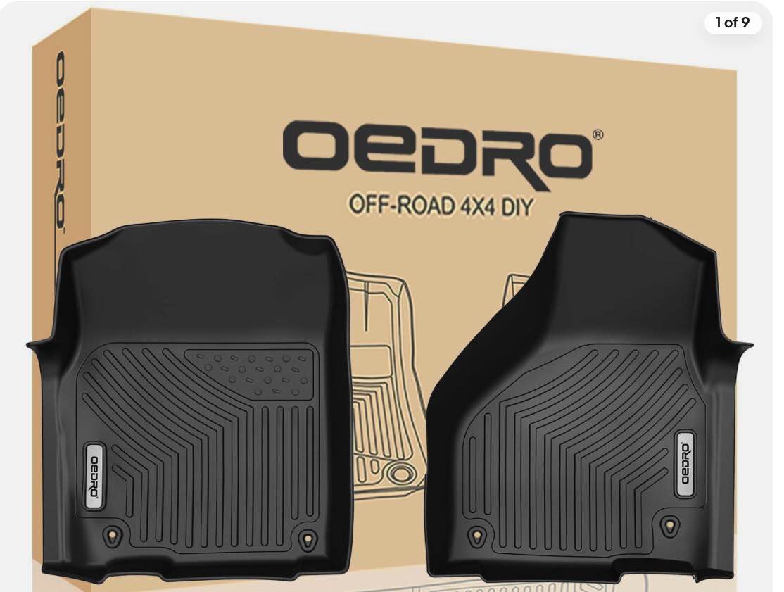 Oedro Floor Mats Liners Fit for 2013-2019 Dodge RAM 1500 Quad CAB Unique TPE