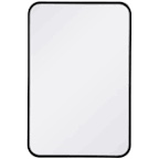 Filleted Corner Wall Mounted Mirror, Bathroom Mirror, Vanity Wall Mirror With Metal Frame