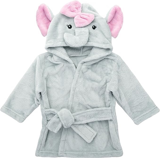 **similar to stock photo ** Baby Girl Elephant Hooded bathrobe 