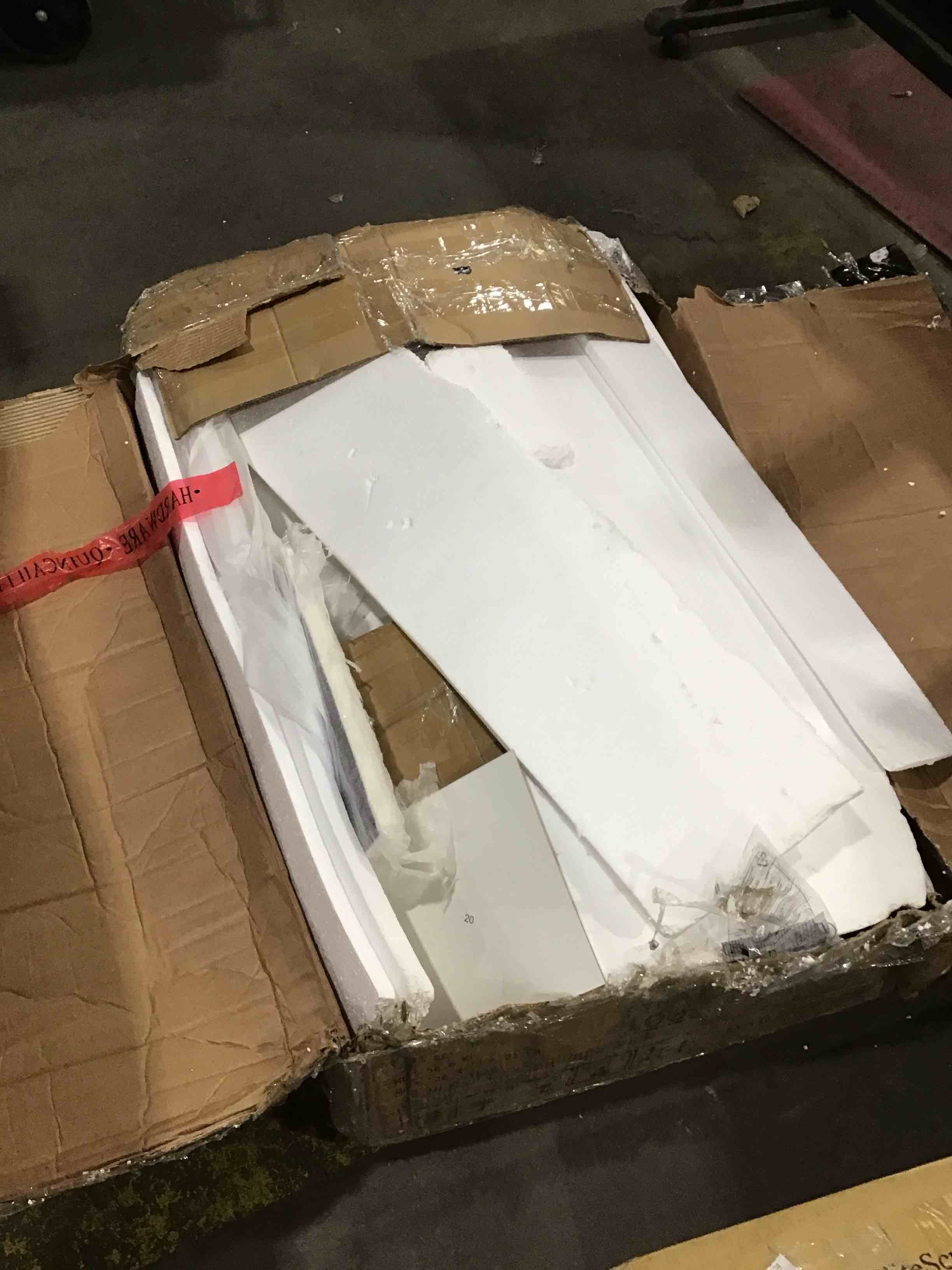 bench pieces, white, MAY BE INCOMPLETE