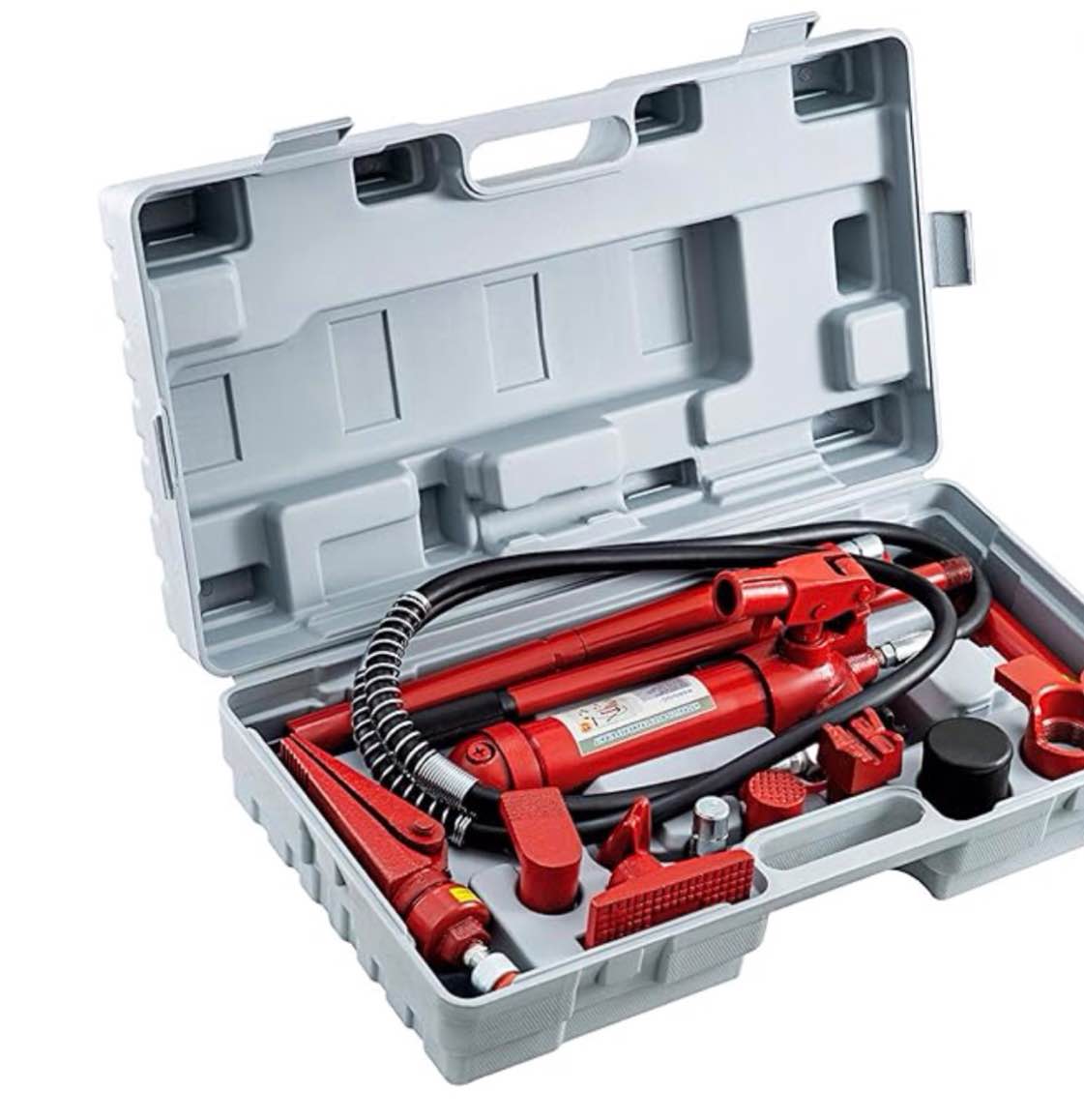 vevor 10 ton porta power kit 1.4m oil hose hydraulic car jack ram auto body frame repair power tools for load handler truck bed unloader farm and hydraulic equipment construction 