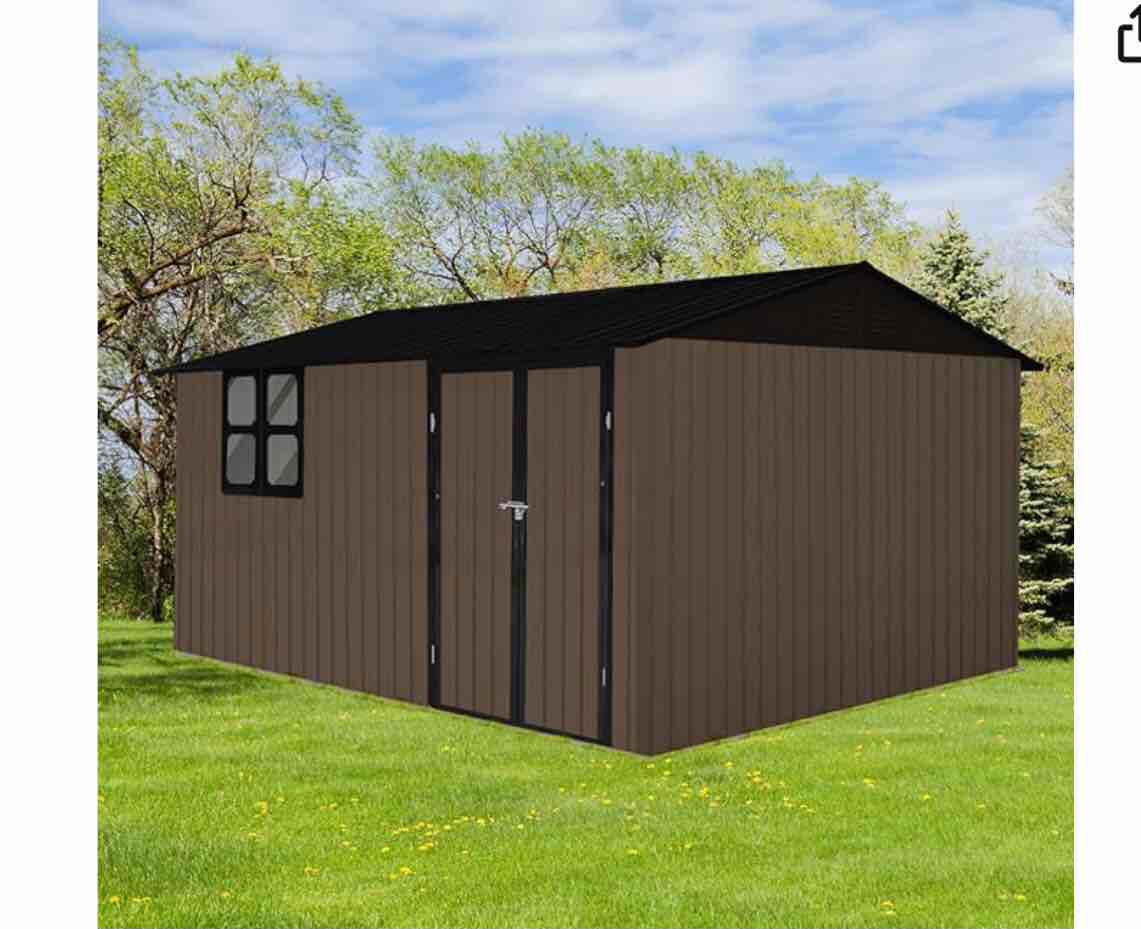 garden shed 10x12 brown window